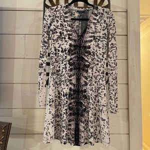 Kenneth Cole black and white animal print dress